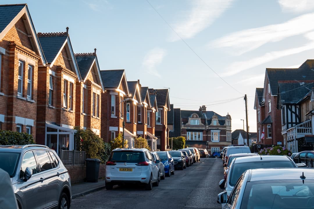 Brick rowhome street, Pennsylvania