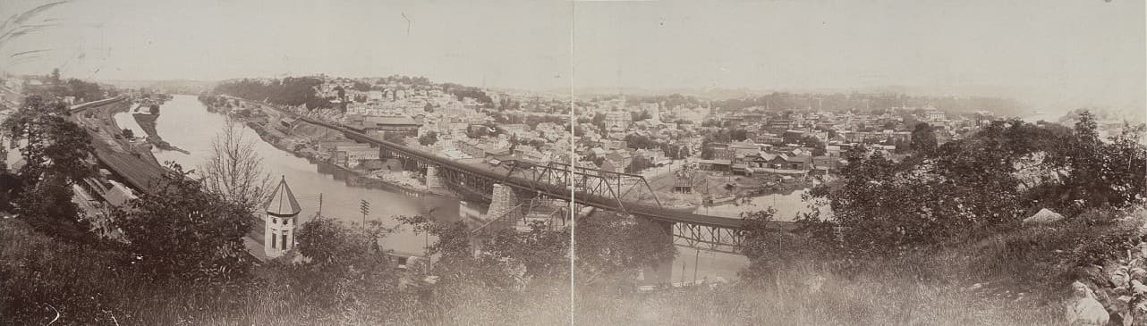 Centro histórico de Easton, Pensilvania — fotografía vintage de William H. Rau